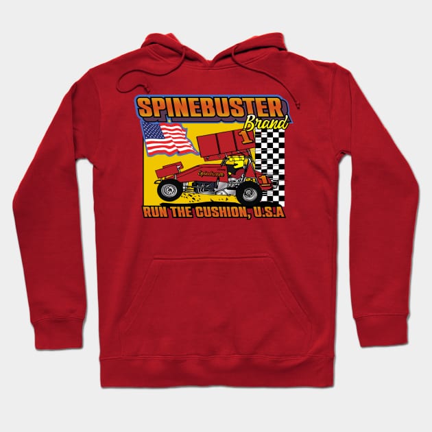 Run The Cushion USA Hoodie by Spinebuster Brand